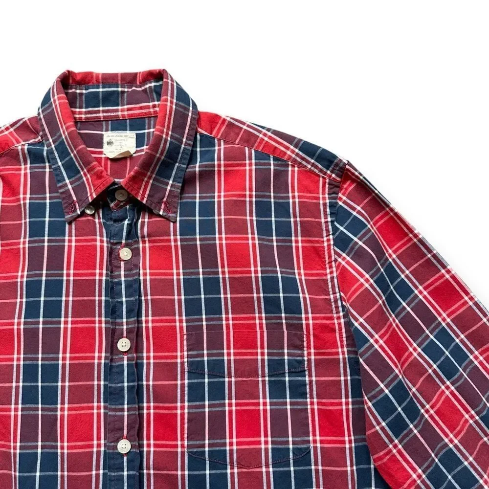 🔃J. Crew Men’s Red Plaid Long Sleeve Button Down Shirt